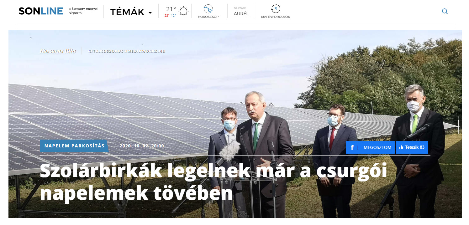 Szolárbirkák legelnek már a csurgói napelemek tövében / Sonline